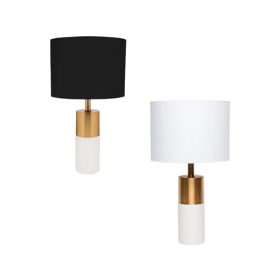 Cafe Lighting LANE - White Marble And Metal Table Lamp-Cafe Lighting-Ozlighting.com.au