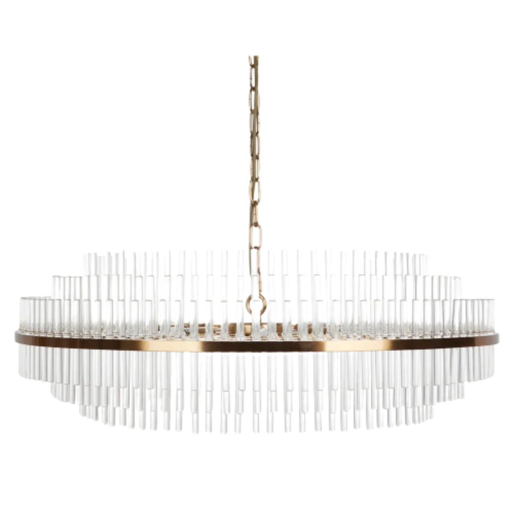 Cafe Lighting LAWRENCE - 8/13 Light Clear Glass Rods Pendant-Cafe Lighting-Ozlighting.com.au