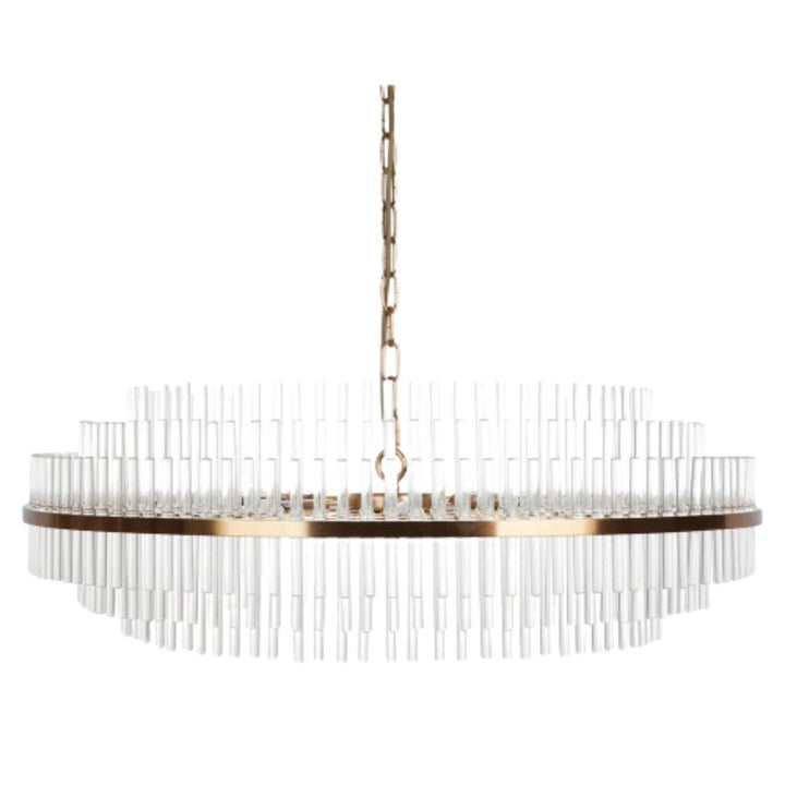 Cafe Lighting LAWRENCE - 8/13 Light Clear Glass Rods Pendant-Cafe Lighting-Ozlighting.com.au