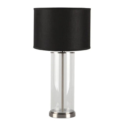 Cafe Lighting LEFT BANK - Cylindrical Clear Glass Table Lamp-Cafe Lighting-Ozlighting.com.au