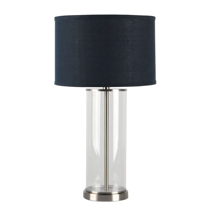 Cafe Lighting LEFT BANK - Cylindrical Clear Glass Table Lamp-Cafe Lighting-Ozlighting.com.au