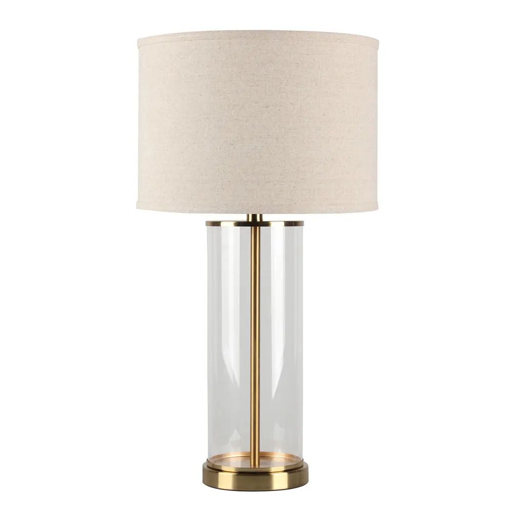 Cafe Lighting LEFT BANK Table Lamp - Cylindrical Clear Glass-Cafe Lighting-Ozlighting.com.au