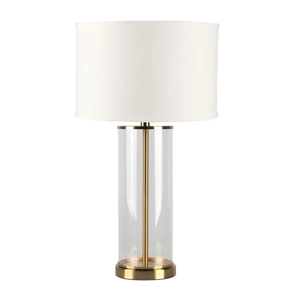 Cafe Lighting LEFT BANK Table Lamp - Cylindrical Clear Glass-Cafe Lighting-Ozlighting.com.au
