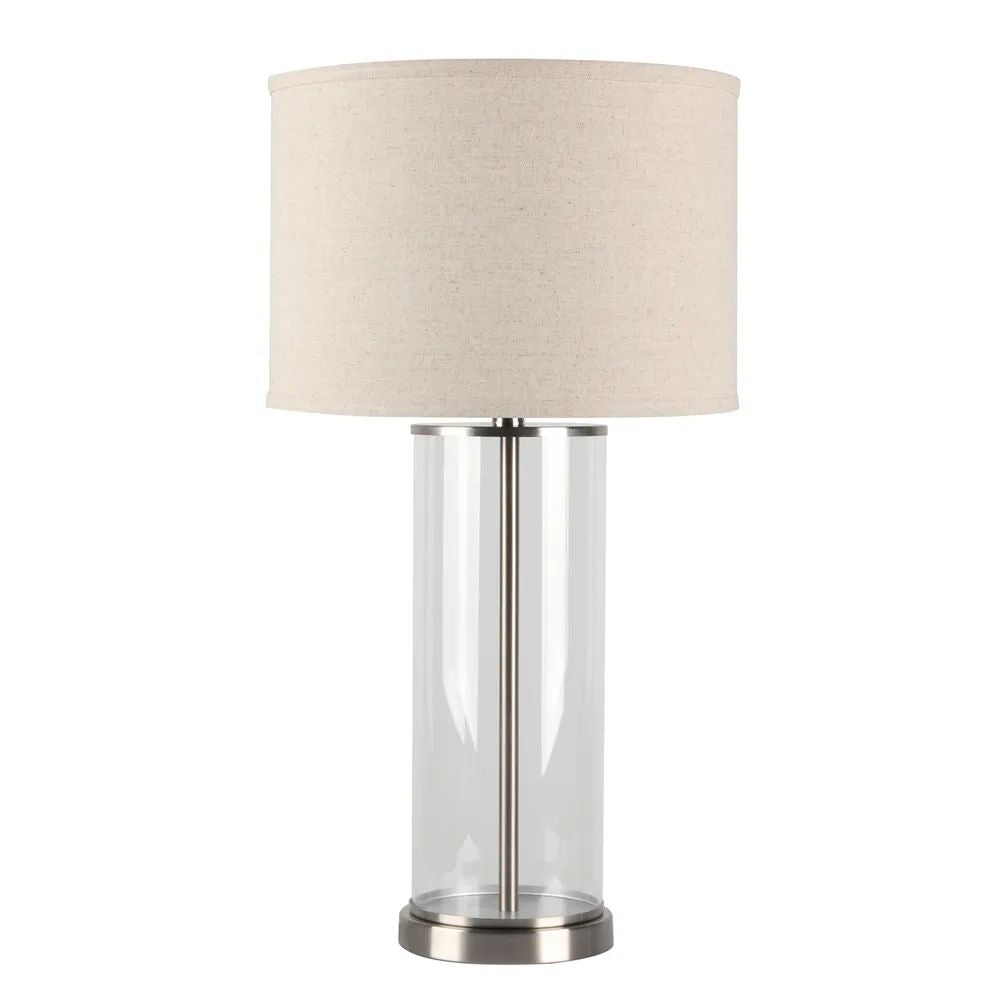 Cafe Lighting LEFT BANK Table Lamp - Cylindrical Clear Glass-Cafe Lighting-Ozlighting.com.au
