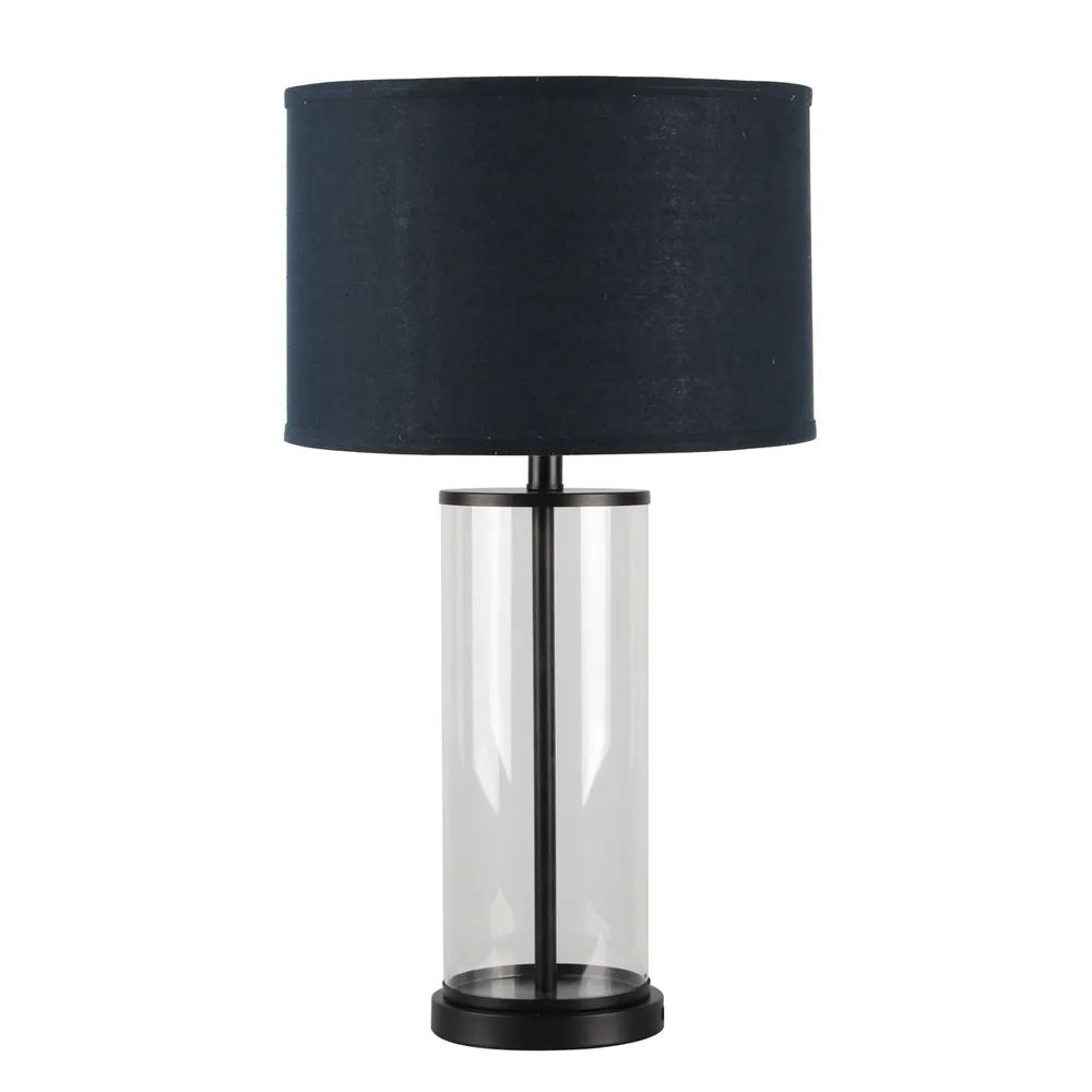 Cafe Lighting LEFT BANK Table Lamp - Cylindrical Clear Glass-Cafe Lighting-Ozlighting.com.au