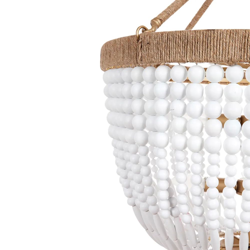 Cafe Lighting MALABAR - 6 Light Large Beaded Pendant-Cafe Lighting-Ozlighting.com.au