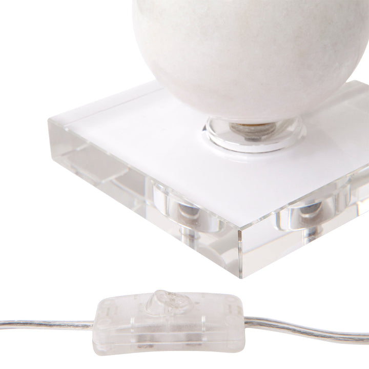 Cafe Lighting MANOLO - White Marble Table Lamp-Cafe Lighting-Ozlighting.com.au