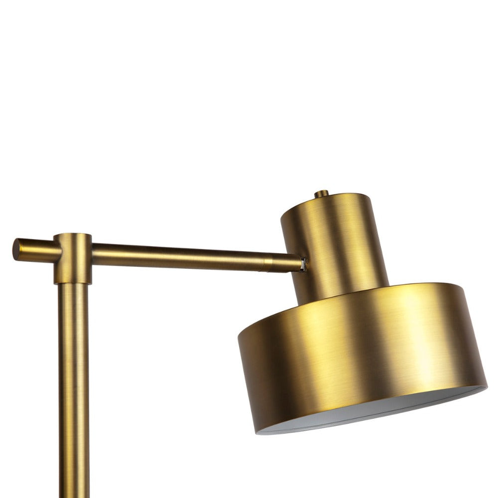 Cafe Lighting MARLIN Floor Lamp - White Marble Base And Metal Brass-Cafe Lighting-Ozlighting.com.au