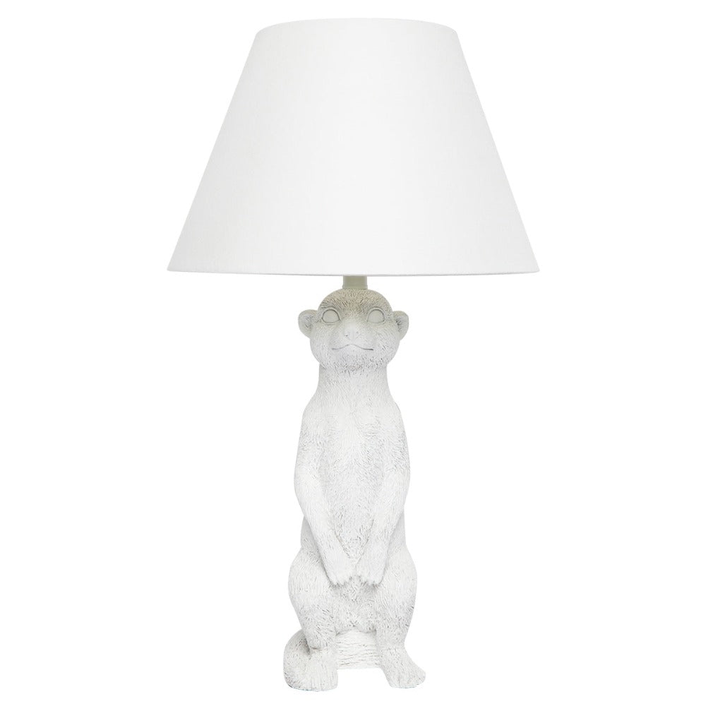 Cafe Lighting MEERKAT Table Lamp - Painted White Resin Meerkat-Cafe Lighting-Ozlighting.com.au