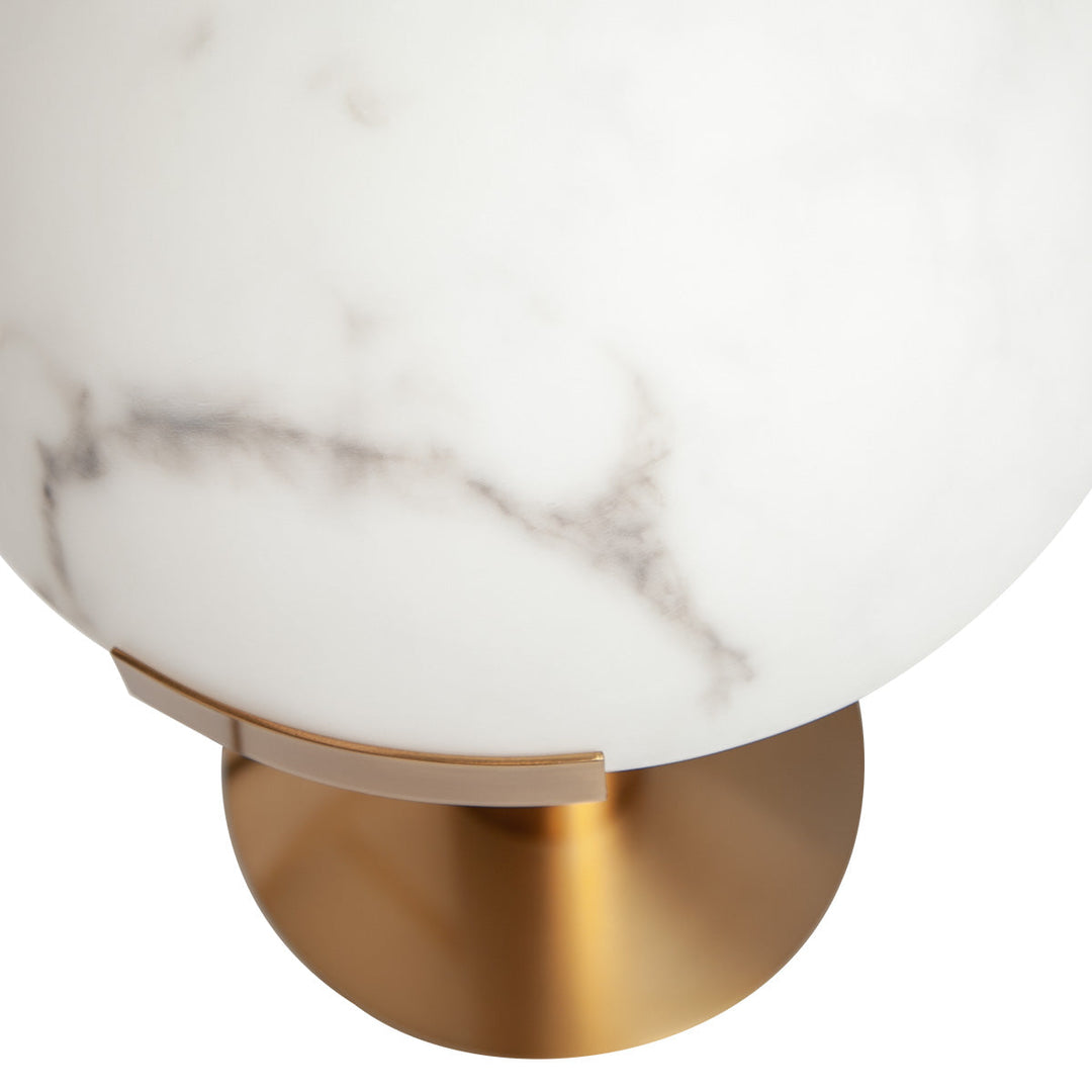 Cafe Lighting MISCHA - Metal & Marble Patterned Resin Table Lamp-Cafe Lighting-Ozlighting.com.au