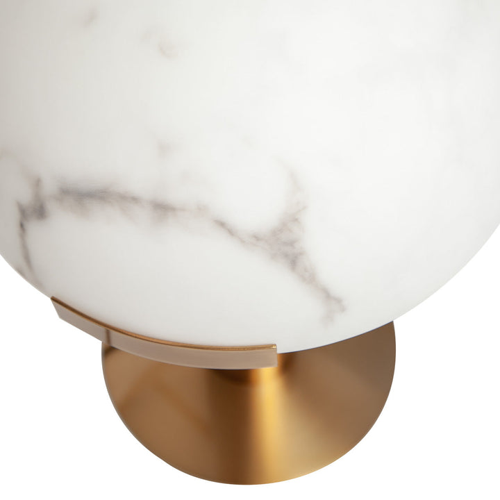Cafe Lighting MISCHA - Metal & Marble Patterned Resin Table Lamp-Cafe Lighting-Ozlighting.com.au