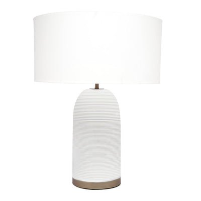 Cafe Lighting OMAHA - Patterned Ceramic Matt White Table Lamp-Cafe Lighting-Ozlighting.com.au