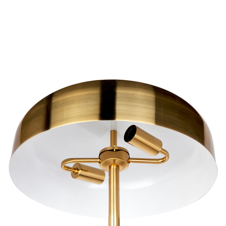 Cafe Lighting SACHS - 2 Light Metal Dome Floor Lamp - Brushed Brass-Cafe Lighting-Ozlighting.com.au