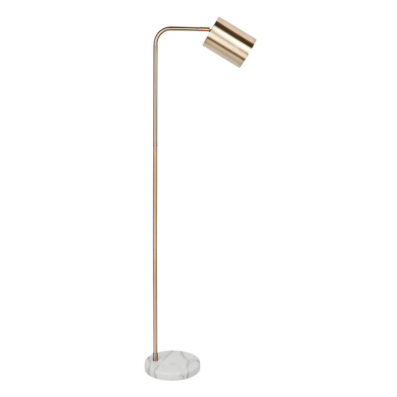 Cafe Lighting SNAPPER - White Marble And Metal Floor Lamp-Cafe Lighting-Ozlighting.com.au