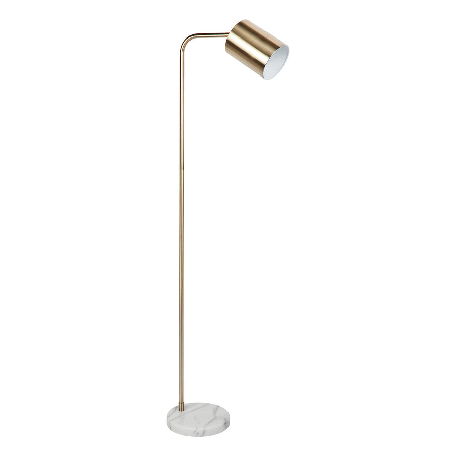 Cafe Lighting SNAPPER - White Marble And Metal Floor Lamp-Cafe Lighting-Ozlighting.com.au