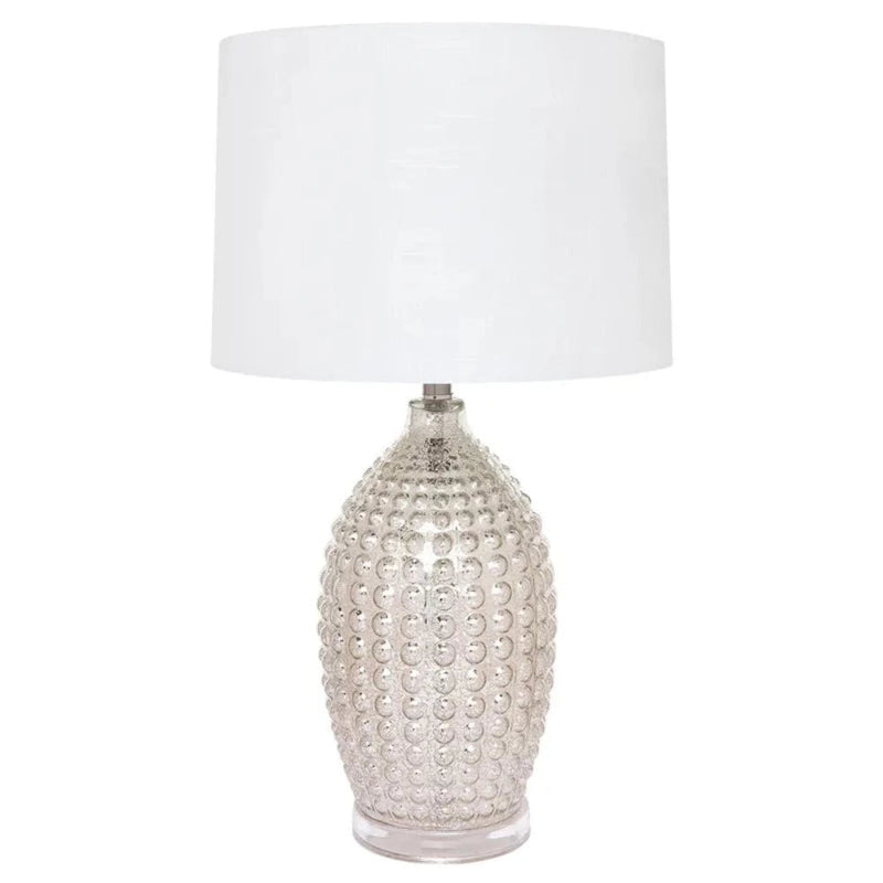 Cafe Lighting TABITHA - Dimpled Patterned Mercury Silver Glass Table Lamp-Cafe Lighting-Ozlighting.com.au
