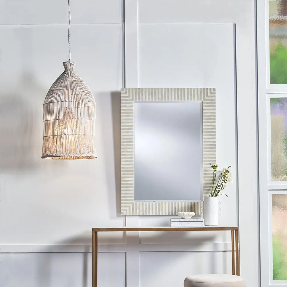 Cafe Lighting VENTURA Pendant - 1 Light Rattan Bell-Cafe Lighting-Ozlighting.com.au