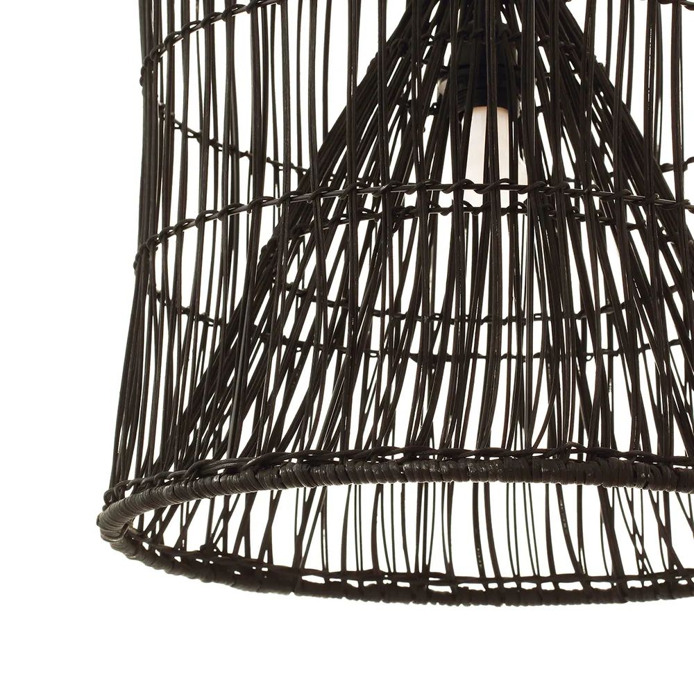 Cafe Lighting VENTURA Pendant - 1 Light Rattan Bell-Cafe Lighting-Ozlighting.com.au