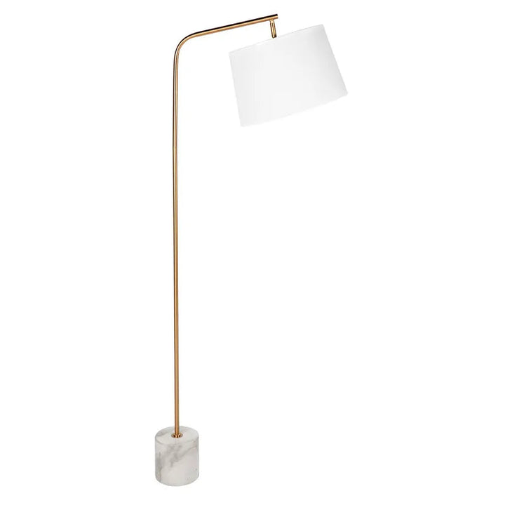 Cafe Lighting WAVERLY - White Marble And Metal Floor Lamp-Cafe Lighting-Ozlighting.com.au