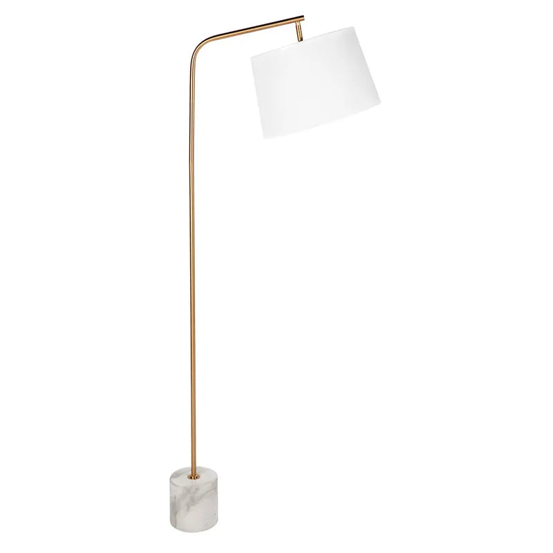 Cafe Lighting WAVERLY - White Marble And Metal Floor Lamp-Cafe Lighting-Ozlighting.com.au