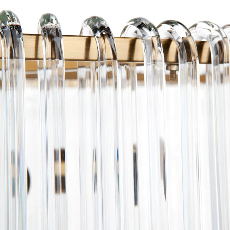 Cafe Lighting ZARA - 3 Light Clear Glass Rod Cascade Floor Lamp-Cafe Lighting-Ozlighting.com.au