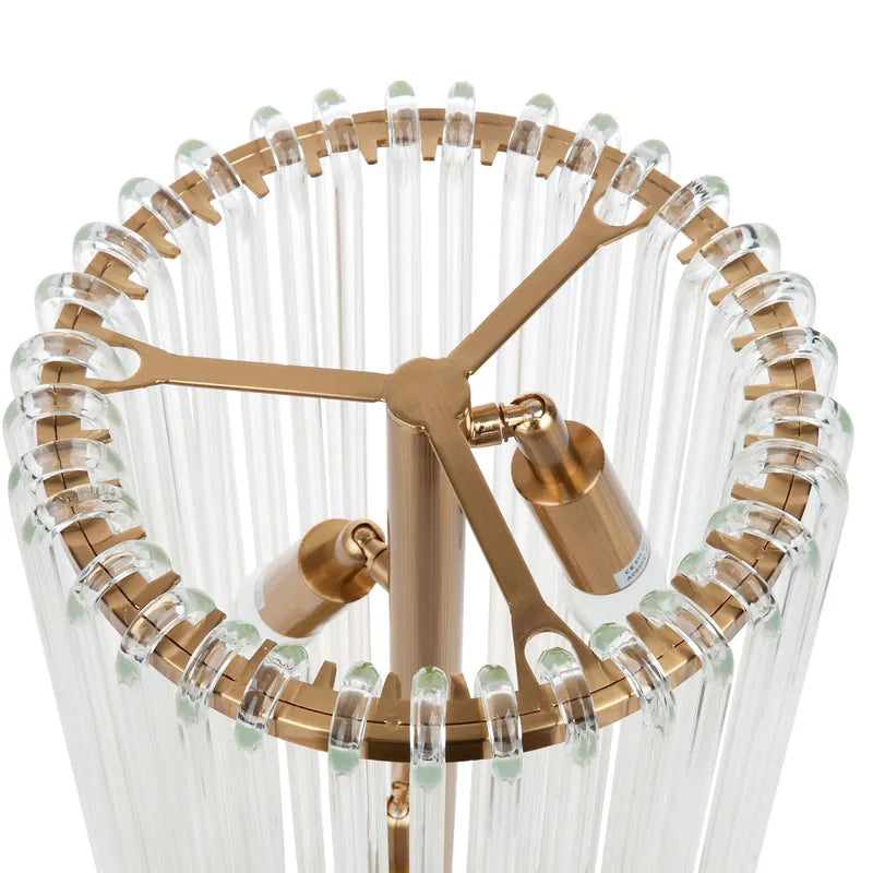 Cafe Lighting ZARA - 3 Light Clear Glass Rod Cascade Floor Lamp-Cafe Lighting-Ozlighting.com.au