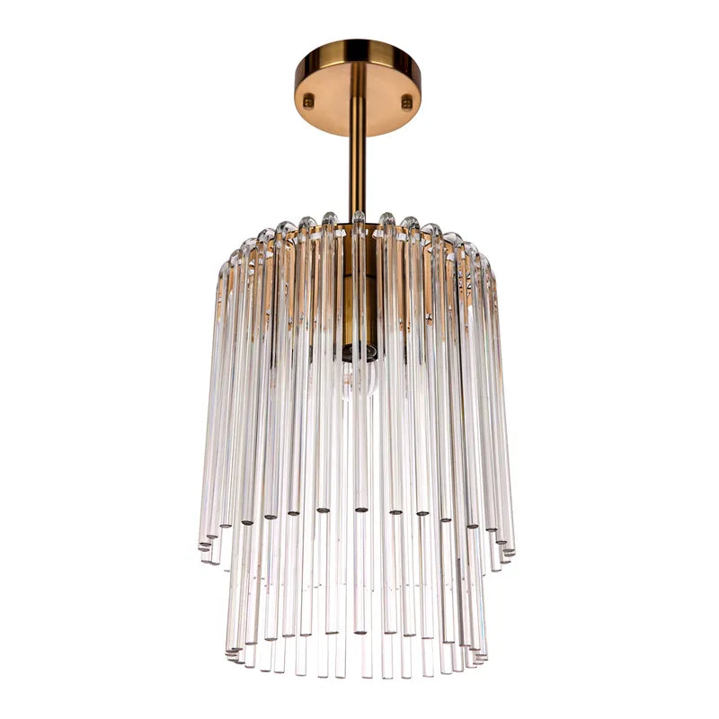 Cafe Lighting ZARA Flush-Mount Pendant/Ceiling Light - Glass Rods, E27-Cafe Lighting-Ozlighting.com.au