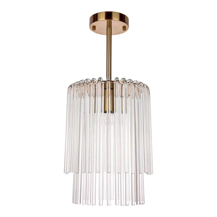 Cafe Lighting ZARA - Petite Flush Mount Glass Rods Ceiling Light And Pendant-Cafe Lighting-Ozlighting.com.au