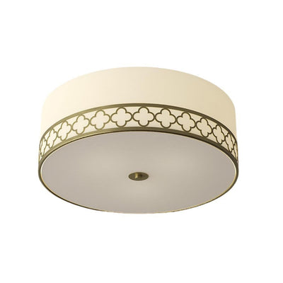 Citilux NEW JERSEY - Fabric Shade with Antique Brass Ceiling Light-Citilux-Ozlighting.com.au