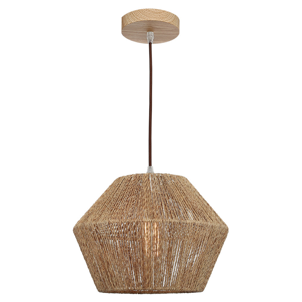 Cougar CASSIE Pendant Light - Natural String Woven-Cougar Lighting-Ozlighting.com.au