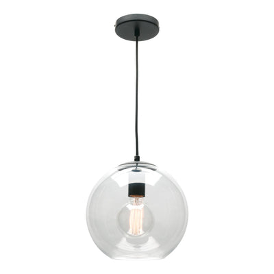 Cougar ORPHEUS - 1 Light Glass Orb Pendant Black-Cougar Lighting-Ozlighting.com.au