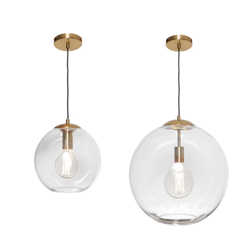 Cougar ORPHEUS - 1 Light Gold Glass Orb Pendant Large-Cougar Lighting-Ozlighting.com.au