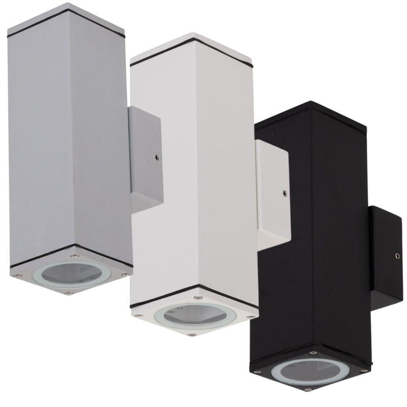 Domus ALPHA-2 - 2xGU10 Exterior Up/Down Wall Light IP65-Domus Lighting-Ozlighting.com.au