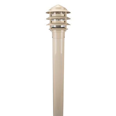 Domus BL-100-1M-KIT - Three Tier Bollard Head 1M Kit Garden Light Powder Coated Finish-Domus Lighting-Ozlighting.com.au