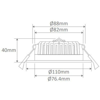 Domus BOOST-10 - 10W LED Tri-Colour Dimmable Deep Face Downlight IP54-Domus Lighting-Ozlighting.com.au