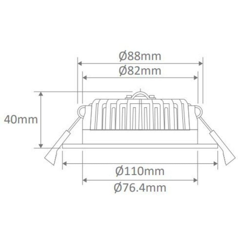 Domus BOOST-10 - 10W LED Tri-Colour Dimmable Deep Face Downlight IP54-Domus Lighting-Ozlighting.com.au