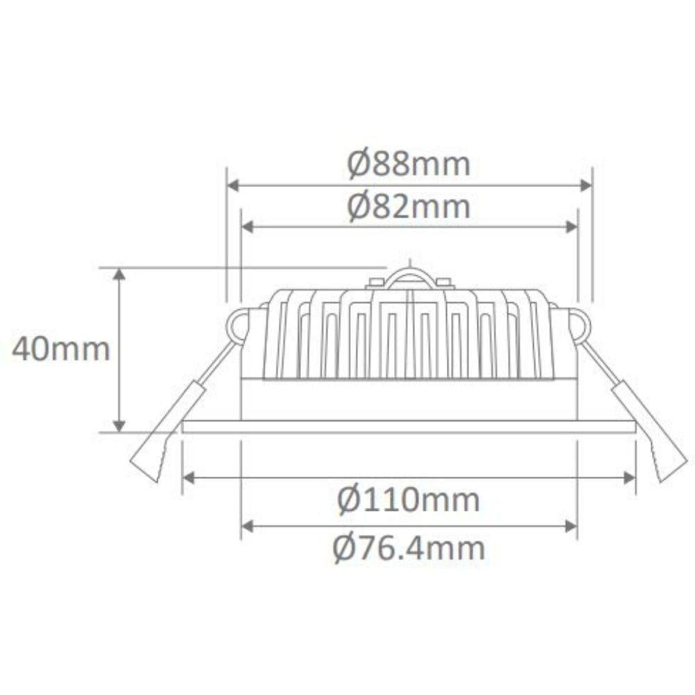 Domus BOOST-10 LED Downlight - 10W, Tri-Colour, Dimmable, IP54, Deep Face-Domus Lighting-Ozlighting.com.au