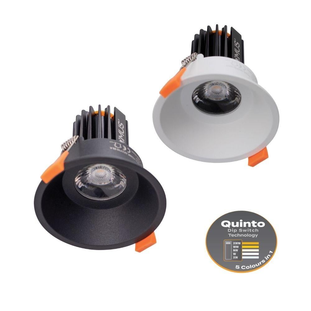Domus CELL-9-5CCT-D90 LED Downlight - 9W, 5-CCT, Dimmable, Fixed, Deepset, D90-Domus Lighting-Ozlighting.com.au