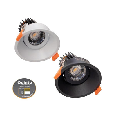 Domus CELL-9-5CCT-DT90 - 9W LED 5-CCT Switchable Dimmable DT90 Tiltable Deepset Downlight-Domus Lighting-Ozlighting.com.au