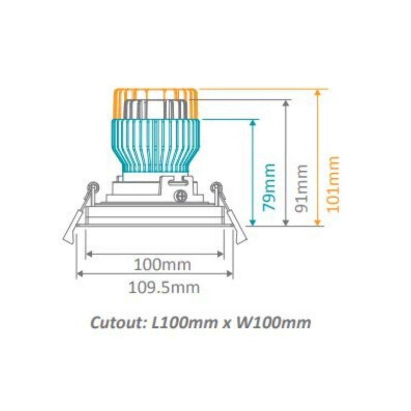 Domus CELL-S1 - Single Slotter S1 Downlight Frame To Suit CELL Downlight Module Series-Domus Lighting-Ozlighting.com.au