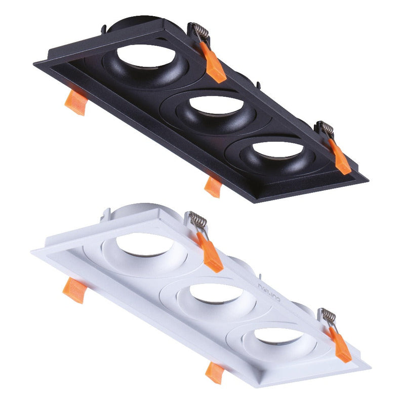 Domus CELL-S3 - 3 Light Slotter S3 Downlight Frame To Suit CELL Downlight Module Series-Domus Lighting-Ozlighting.com.au