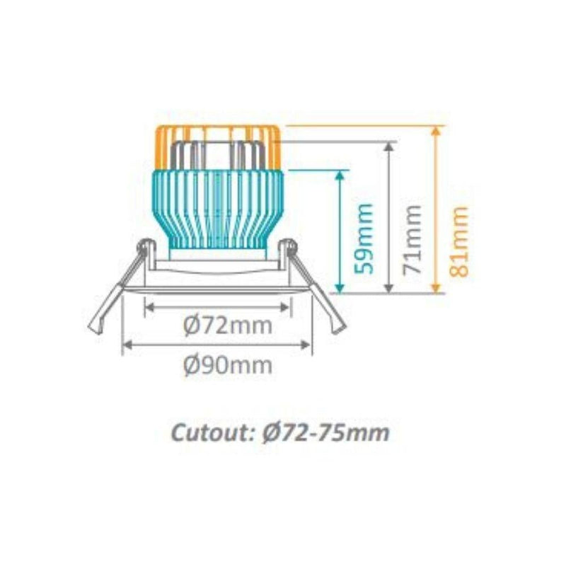 Domus CELL-T75 - Mini Tiltable T75 Downlight Frame To Suit CELL Downlight Module Series-Domus Lighting-Ozlighting.com.au