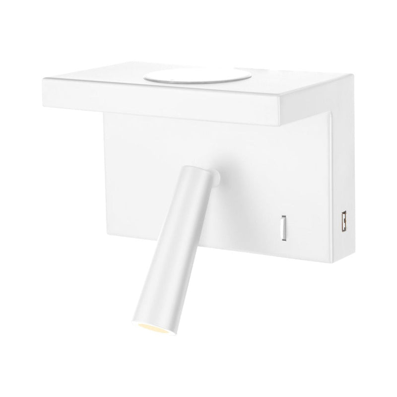 Domus CHARGE-01 - 2W LED Tri-Colour Interior Bedside Wall Light With Switch & Wireless Charging IP20 - TRIO-Domus Lighting-Ozlighting.com.au