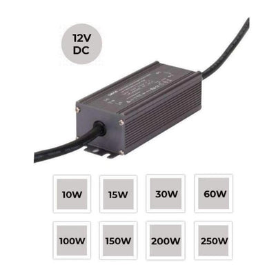 Domus DRIVER-WP12 - 12V DC Constant Voltage Weatherproof IP66 LED Driver-Domus Lighting-Ozlighting.com.au