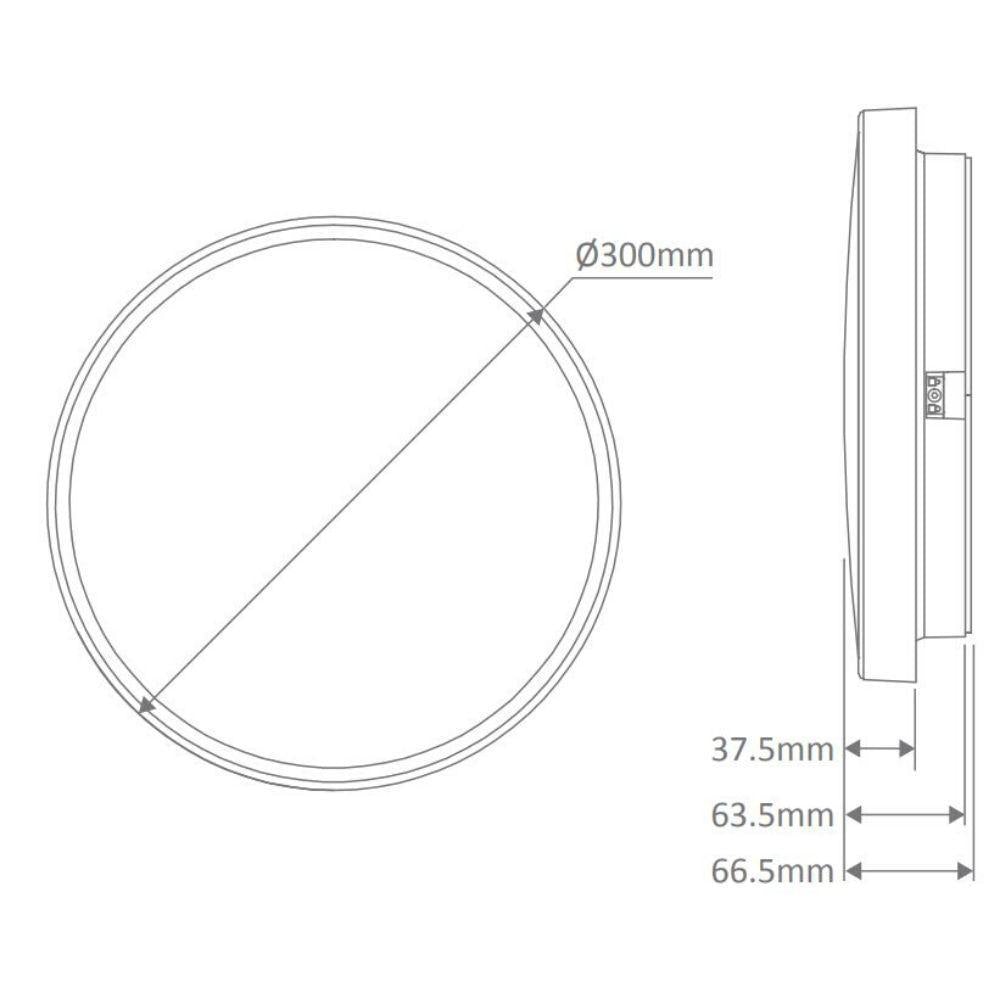 Domus EASY - 10W/18W/25W LED Tri-Colour Dimmable Round 250/300/400mm Ceiling Light IP54-Domus Lighting-Ozlighting.com.au