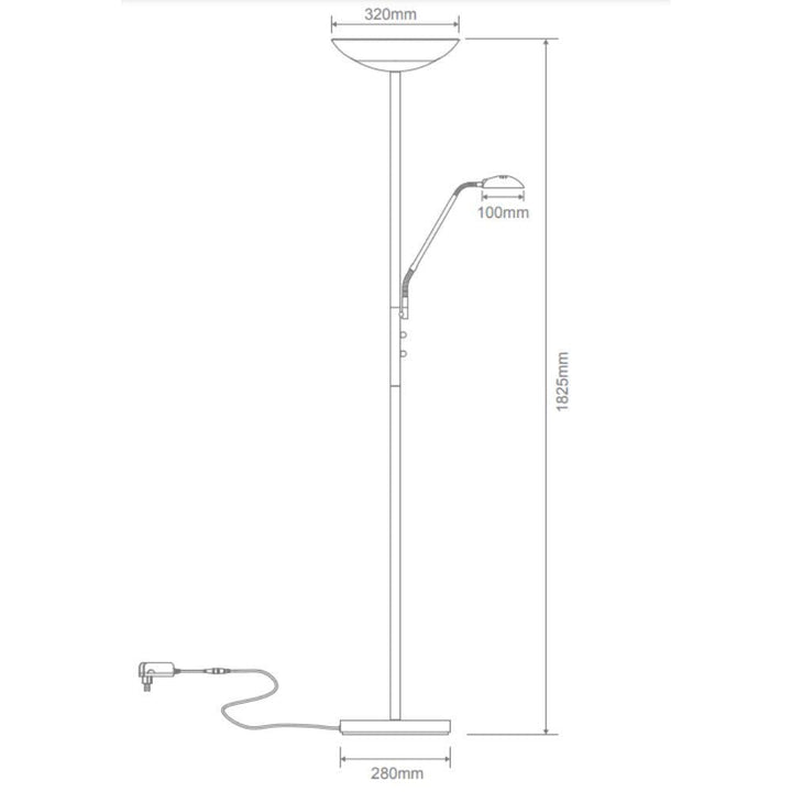 Domus EDEN - Dimmable LED Mother & Child Uplighter Floor Lamp - 3000K-Domus Lighting-Ozlighting.com.au