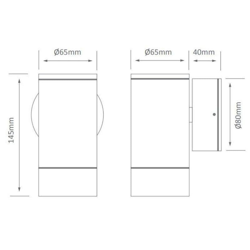 Domus ELITE - 1/2xGU10 LED Exterior Down Only / Up/Down Wall Light IP65-Domus Lighting-Ozlighting.com.au