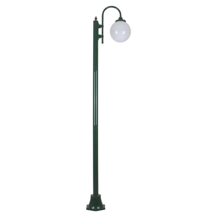 Domus GT-1001 Lisbon - Single Sphere Curved Arm Plain Post-Domus Lighting-Ozlighting.com.au