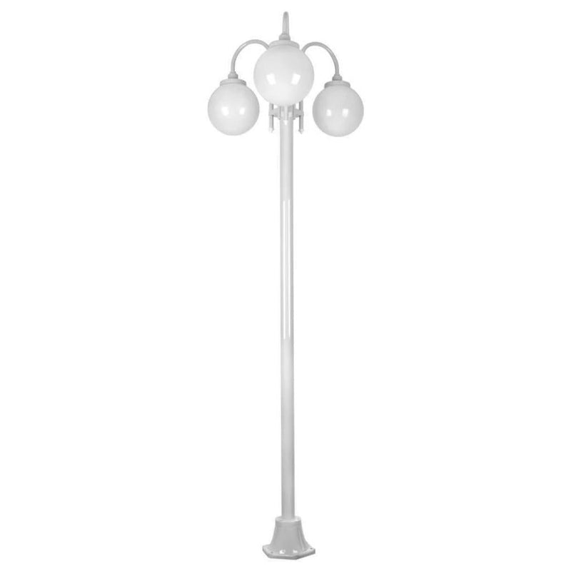 Domus GT-1003 Lisbon - Triple Sphere Curved Arms Plain Post-Domus Lighting-Ozlighting.com.au