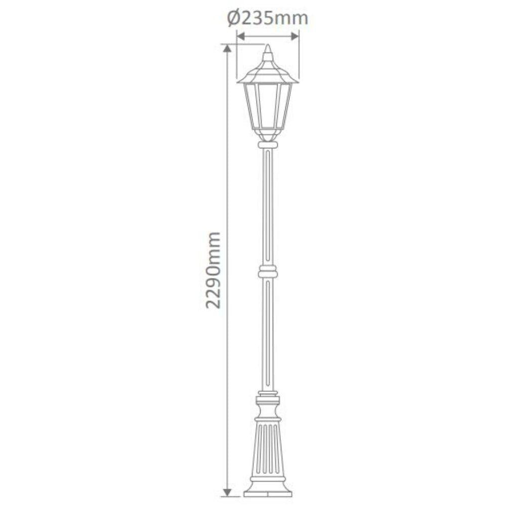 Domus GT-138 Chester Post Light - Single-Domus Lighting-Ozlighting.com.au